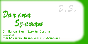 dorina szeman business card