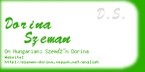 dorina szeman business card